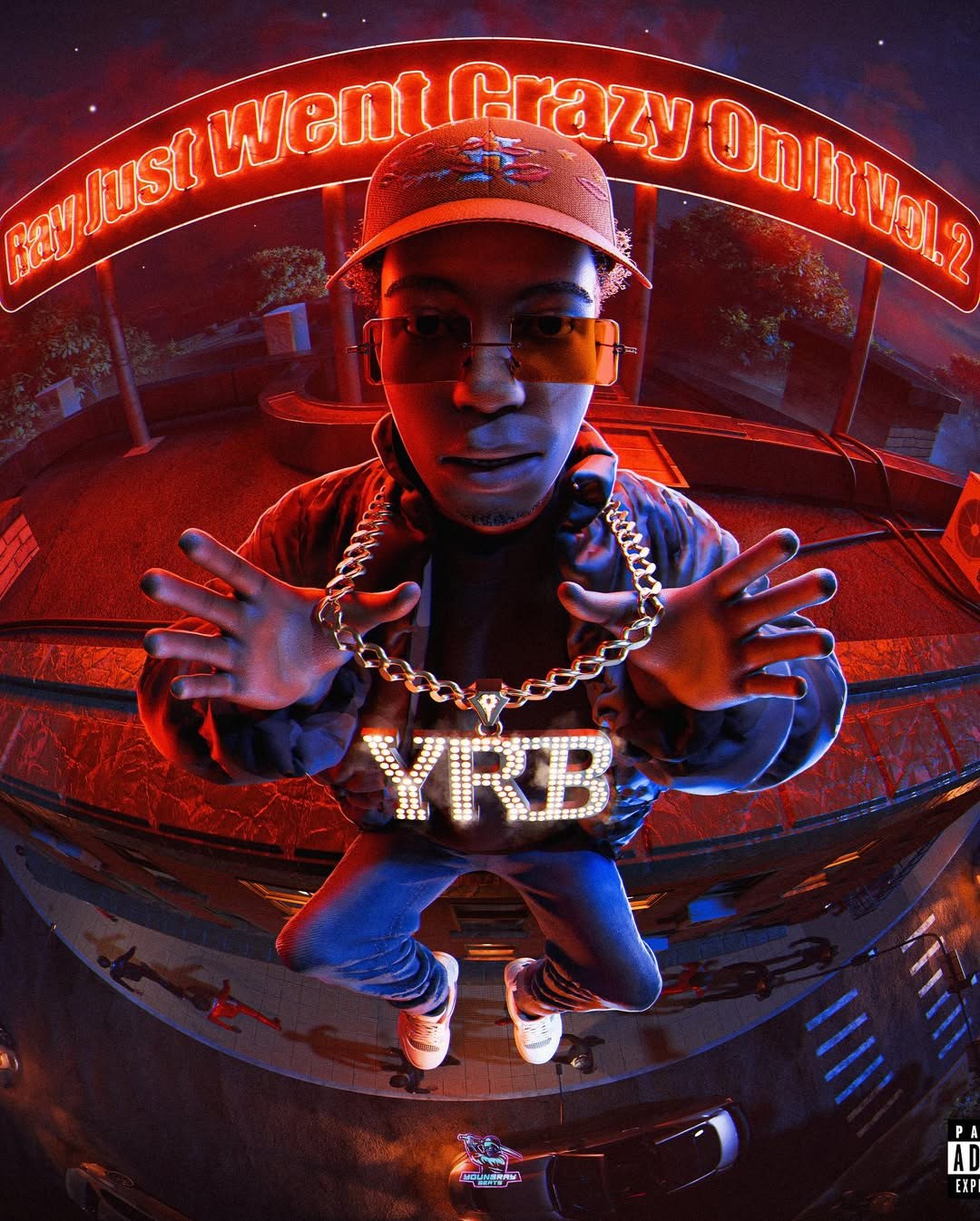 3D album cover art with a custom modelled character — example 7