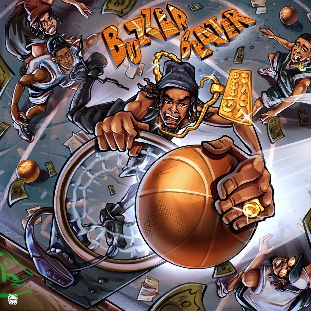 Cartoon style album cover art for a music artist &mdash; example 5